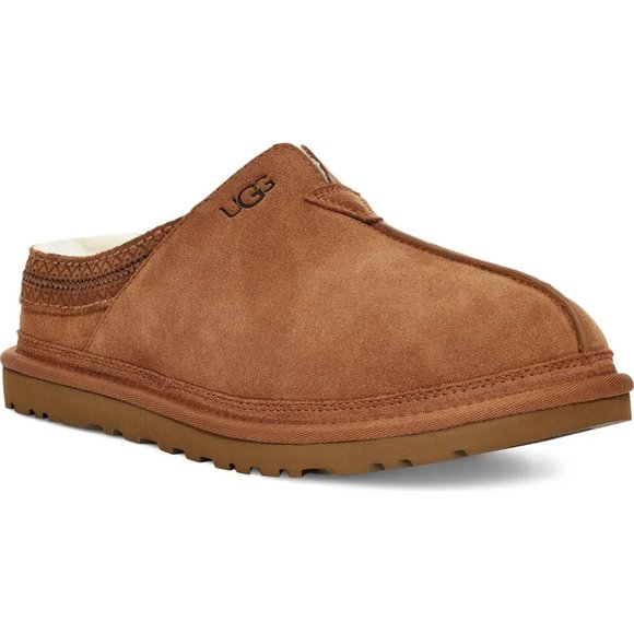 UGG | Shoes | Ugg Men Neuman Chestnut Suede Moccasin Slipper Sheepskin ...